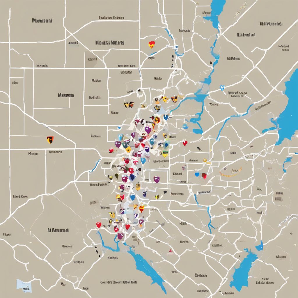 Map of Maryland highlighting RCA facilities